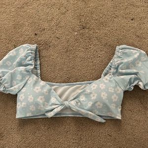 Blue Shein bikini top